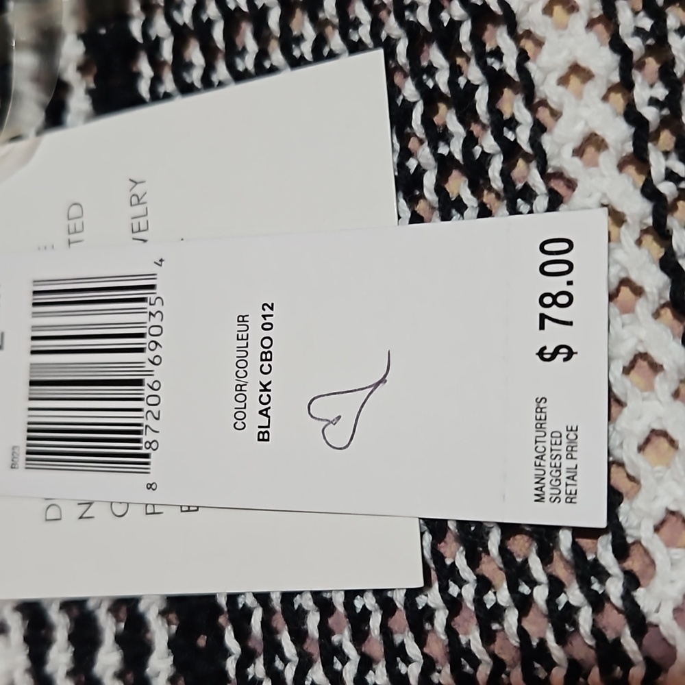 Eight Eight | Black and White Cotton Oversized Shrug Poncho - Picture 9 of 9